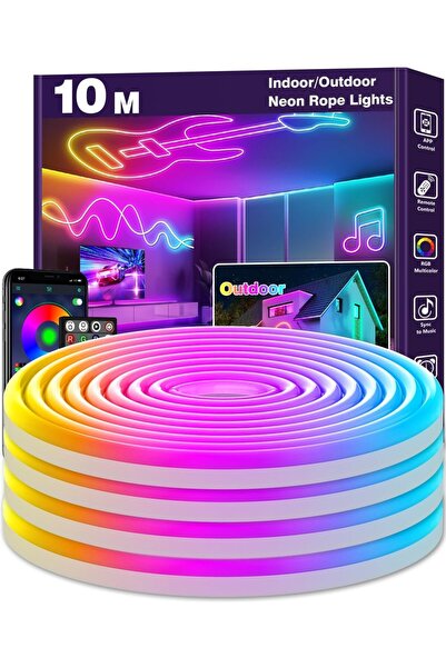 OEM NUERPO RGB Neon LED Strip 10m, App/Remote Control, Music Sync, Waterproof...