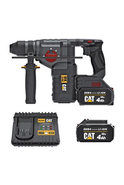 Cat DX2150 18Volt/4.0Ah 2.8J Li-ion Çift Akülü Kömürsüz Profesyonel SDS-Plus Kırıcı/Delici