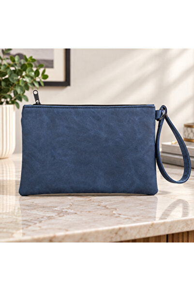 Soyoe Faux Leather Hand Bag, Stylish Wrist Strap Zippered Portfolio Multi-Pur...