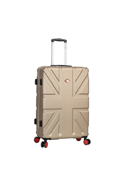 Lee Cooper Troler mare Londra, ABS, 4 roți duble, cifru, 76 cm, auriu