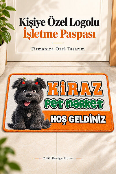 ZNG design home Kişiye Özel Logolu İşletme Kapı Önü Paspası – Firma İsimli Öz...