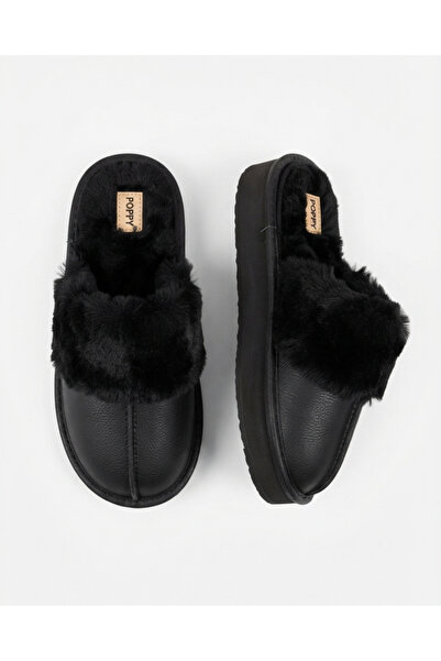 Enes Ayakkabıcılık Women's Plush Furry House Slippers and Comfortable Daily S...