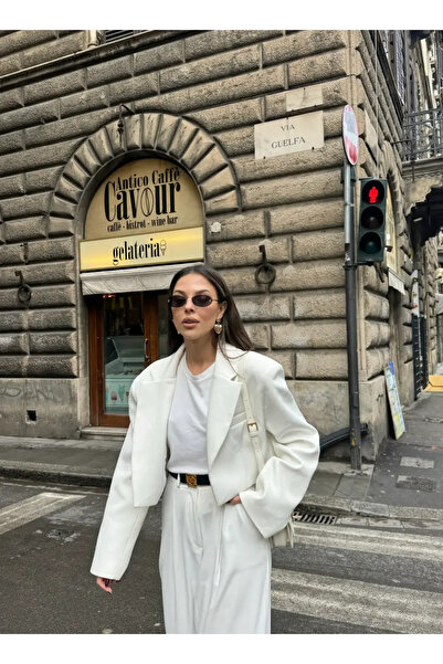 sinem kıvanç VATKALI CROP BLAZER