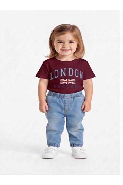 ALDAIYR Fluffy London Patterned Short Sleeve Girls' Summer T-Shirt