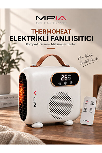 MPIA Thermoheat 2000W Uzaktan Kumandalı Elektrikli Fanlı Isıtıcı – 25 m² Etki...
