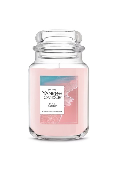 Yankee Candle Pink Sands Büyük Kavanoz Mum (623,7 gr) – Tropikal Meyve, Çiçek...