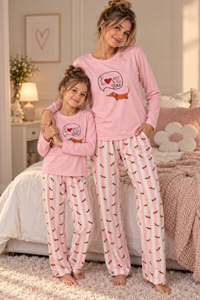 BELLAMER Anne-Kız Kombin Pijama Takımı
