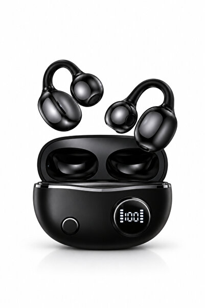 KETENOFFİCİAL Klipsli Kablosuz Bluetooth Kulaklık TWS – Dijital Göstergeli, Ç...