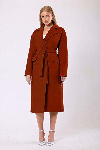 Leather Club Red Brown Carolina Cashmere Coat