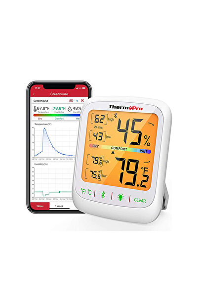 ThermoPro TempPro Ψηφιακό Bluetooth Humidity Monitor Θερμόμετρo & Υγρασιόμετρ...