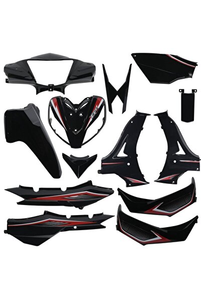 Moto Eay Ege 50Cc -100Cc Kaporta Seti Siyah Boyalı Parçalar Kuba