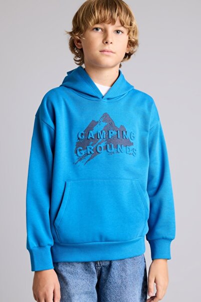DeFacto Oversized Hooded Soft Fleece Thick Fabric Sweatshirt for Boys I4693A8...