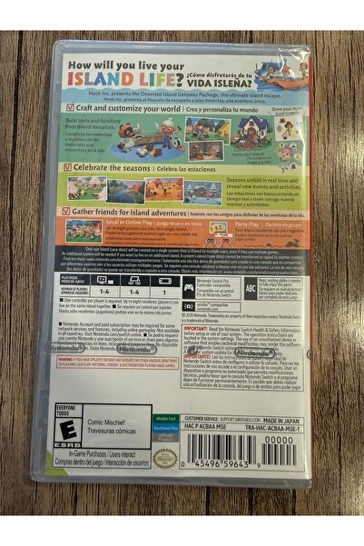 EA NDSW switch animal crossing orjinal oyun fiziksel kartuş ( switch 2 uyumludur )