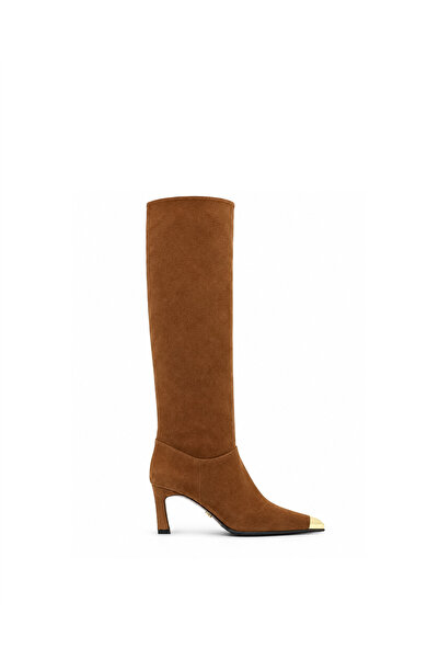 Vario Genuine Suede Leather Over-The-Knee Boots Z188 Taba Suede (Tan Suede)
