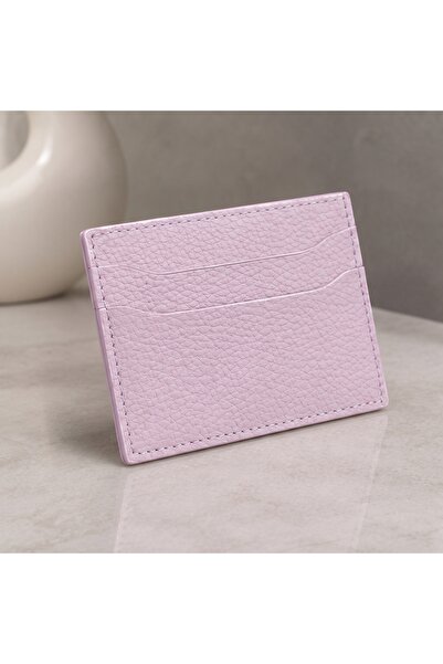 NahitaTyana Genuine Leather Unisex Card Holder 100% Real Leather Powder Color