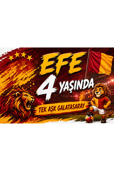 lagun reklam Galatasaray Taraftar Pankartı 4 Yaşında – Çocuk Doğum Günü Dekor...