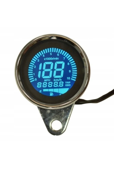 RacePro Tahometru digital 10000 RPM pentru motocicletă, cu iluminare de funda...
