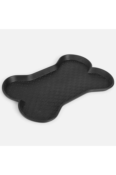 OEM Suport Farfurie Tip Tava Negru cu Os pentru Animale de Companie 58x42,5x3cm