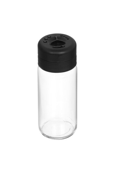 OEM Recipient din Sticla cu Capac Negru pentru Condimente 245ml - Recipiente,...