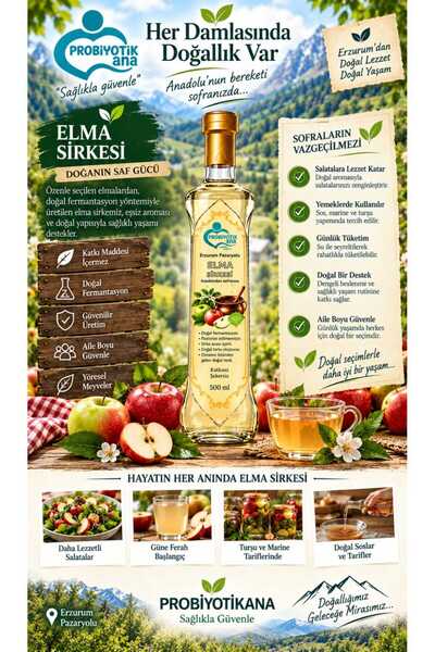 ELMA Doğal Elma Sirkesi 500 ml