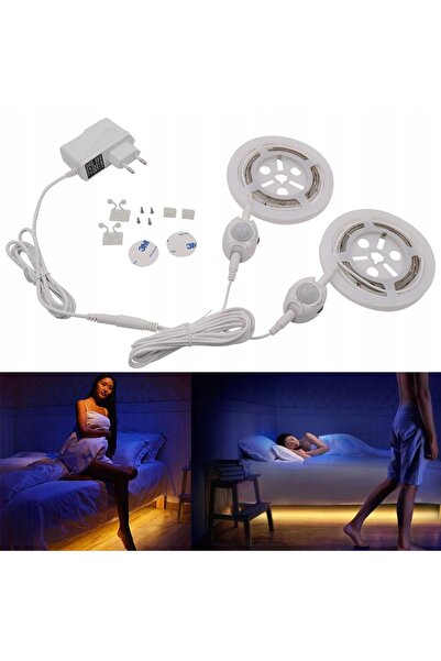 NO BRAND Bandă LED cu senzor de mișcare PIR pentru dulap, mobilier, sub pat, ...