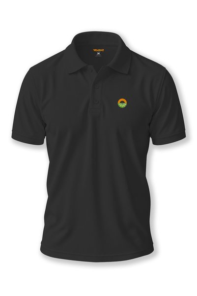 WİDİ Tricou cu mânecă scurtă și guler polo cu logo minimalist negru Remonz