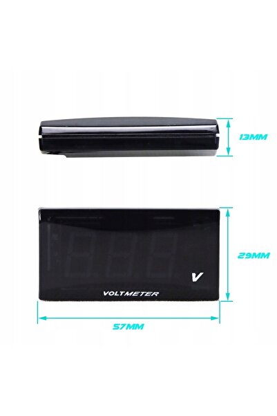 KOSO Voltmetru LCD LED Subțire Digital pentru Motocicletă Motor ATV