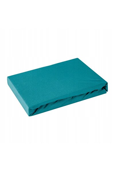 Eurofirany Cearșaf de pat Jersey D91 cu elastic 90 x 200 cm turcoaz