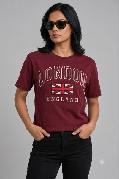 ALDAIYR Tricou unisex cu mânecă scurtă, cu imprimeu pufos London