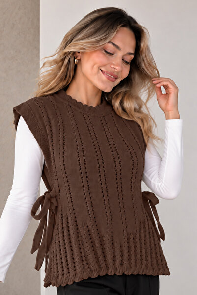 benguen Acrylic Knitwear Sweater N521 Brown
