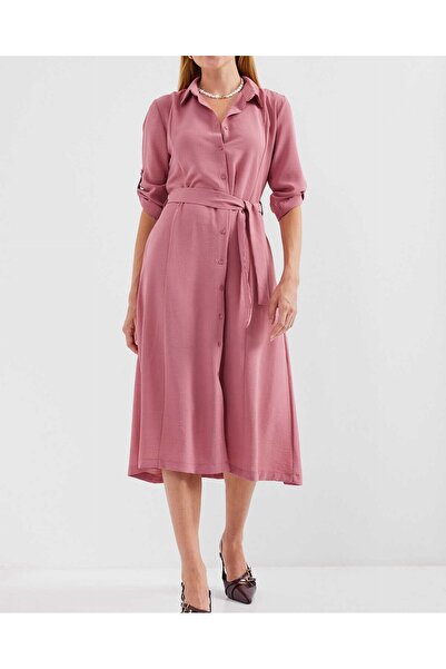 Modamorfo 2442 Belted Shirt Dress - A.Gül Kurusu