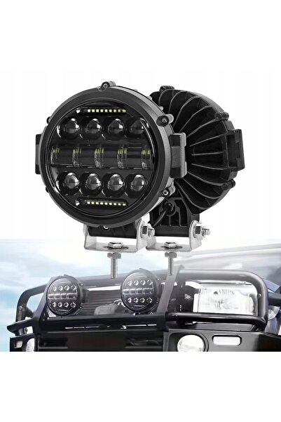 BDS Proiector de lucru 7 inch, halogen, cu LED DRL, 12V 24V, 80W, lumină de l...