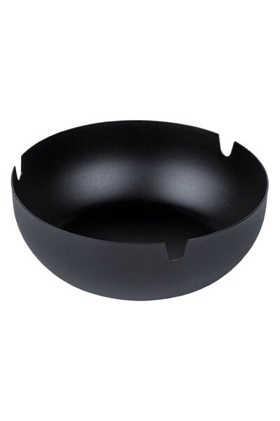 OEM Scrumiera de Inox Rotunda Neagra Mat Ø10.5x3.5cm - Scrumiere Metalice, De...