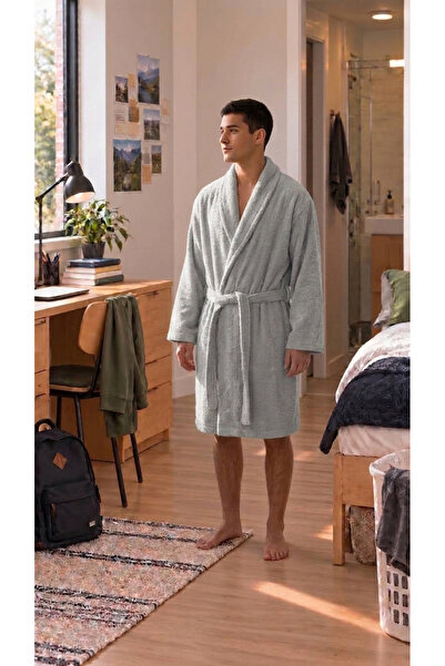 Daylife 100% Cotton Bathrobe and 50X90 Head Towel Set |   Bathroom Set for St...