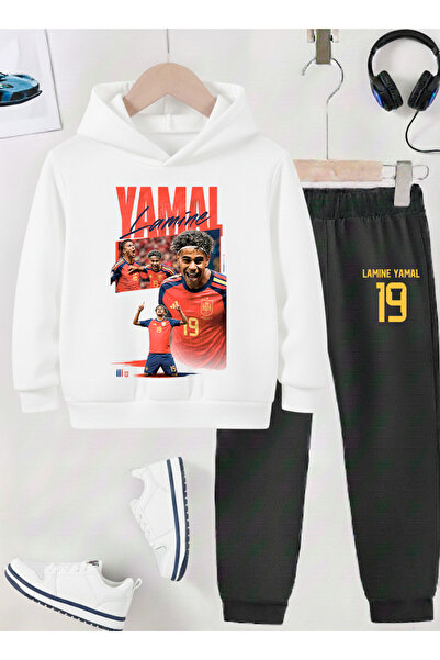 STİL-X Lamine Yamal Printed Boys' Tracksuit, 3-Thread Shardoon Fabric