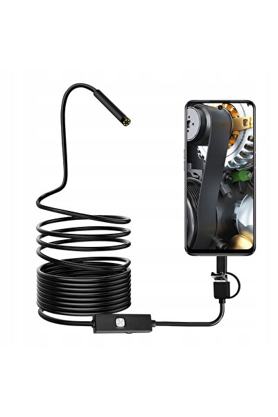 Inskam Cameră endoscop pentru inspecție, LED, USB-C, aplicație pentru telefon...