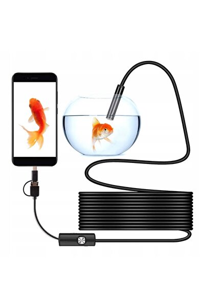 Inskam Cameră endoscop de inspecție LED USB C aplicație telefon 5,5mm 3,5m