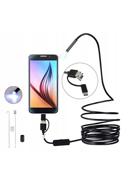 Inskam Cameră endoscop pentru inspecție, LED, USB-C, aplicație pentru telefon...