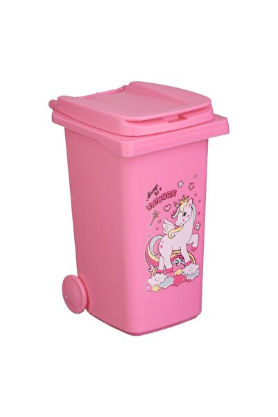 OEM Tomberon Mini Depozitare din Plastic Roz cu Model Unicorn 0,48L