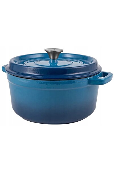 Vintage Cuisine Oală din fontă VC2P2619BL20CP Albastru 26 cm