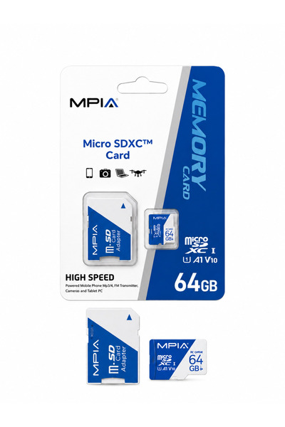 MPIA MP64 64GB Micro SDXC Hafıza Kartı + SD Adaptör – High Speed 70MB/s A1 V1...