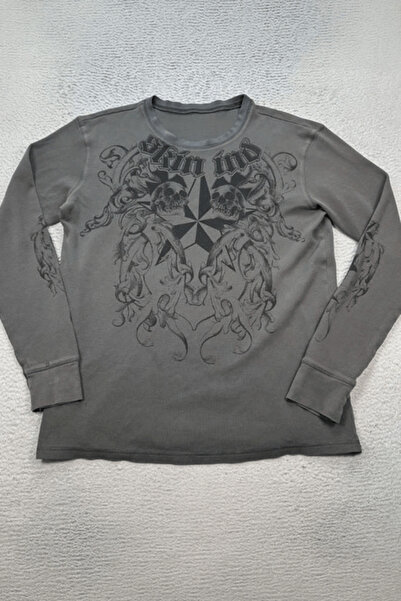 BALİNA Füme Skin Ind Skull Gotik Unisex Sweatshirt