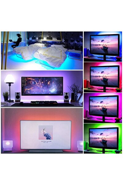 BDS Benzi luminoase LED RGB cu telecomandă USB pentru interiorul camionului S...