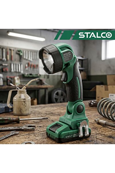 Stalco Lampă de lucru LED reîncărcabilă, tip torță, pentru atelier, sistem S-...