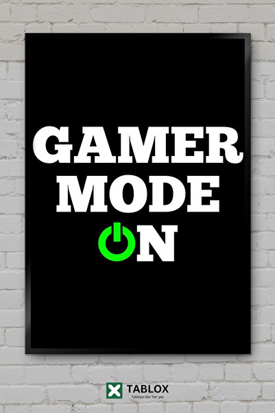 TABLOX Gamer Game Gaming Oyuncu Νέον Αφίσα Τοίχου Τέχνης με Κορνίζα Διακοσμητ...