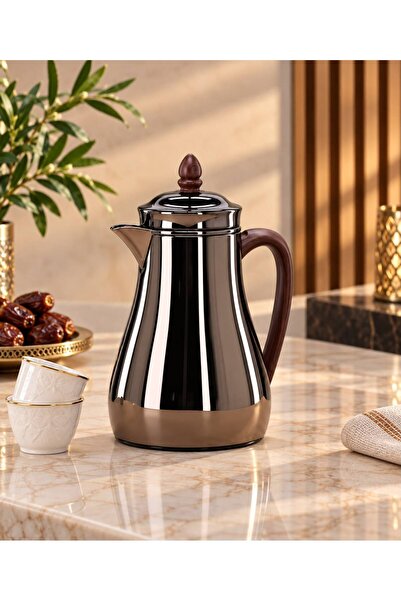 aljahwari ترمس اسيل مفرد 350 مل أسود خشبي