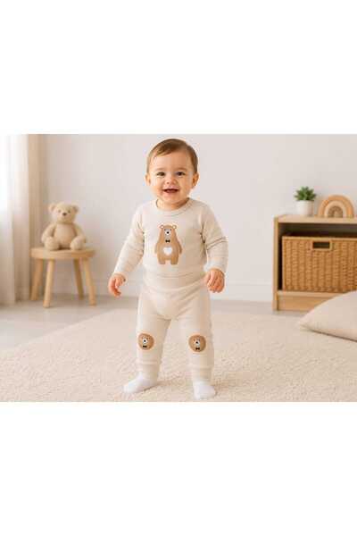 OUTLET Unisex Baby Organic Cotton Patterned Long Sleeve Snap Fastener Bodysui...