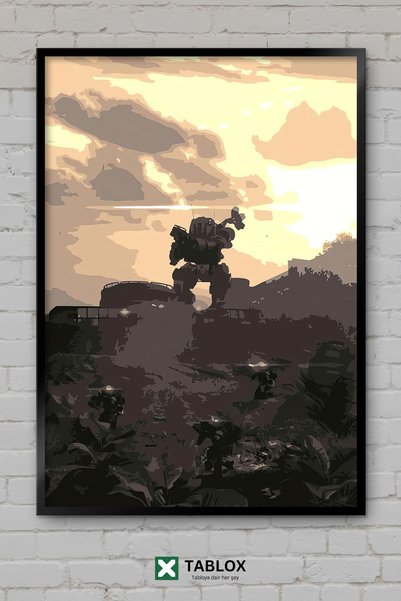 TABLOX Αφίσα δράσης Titanfall Video Game Robot Mecha με πλαίσιο, διακοσμητικό...