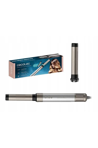 CECOTEC CeramicCare 2 în 1 AirGlam Uscător de păr și Placă de îndreptat argin...