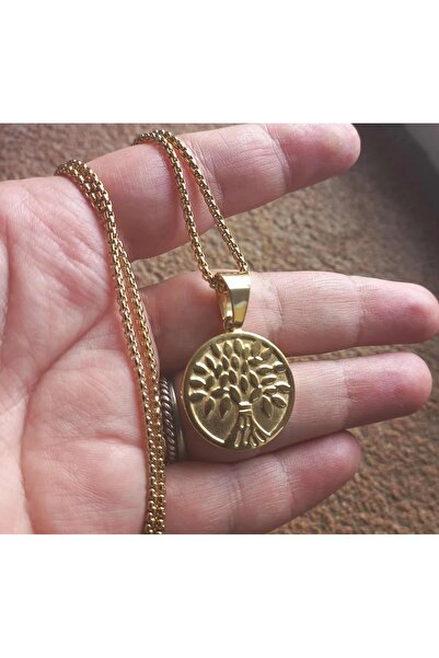 Mihasem Lant si medalion INOX placat pentru femei